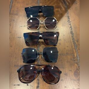 Stylish Sunglasses lot (5)pair of glasses - Black and Brown